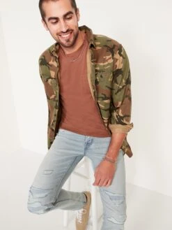 Old Navy Skinny Built-In Flex Ripped Jeans For Men -Unde Clothing Shop cn28639262