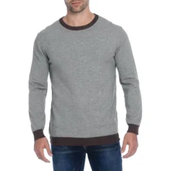 Two-Tone Crewneck Sweater