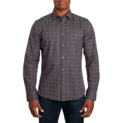 Floral-Print Stretch Shirt