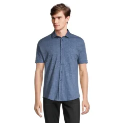 4-Way Stretch Short-Sleeve Printed Knit Shirt