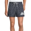 Lacoste Grid-Print Taffeta Swim Shorts