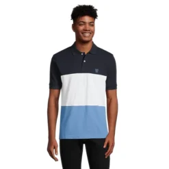 Colourblock Piqué Knit Polo Shirt