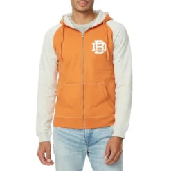 Fotruck Colourblock Zipper Front Fleece Hoodie