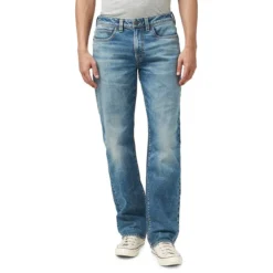 Driven Relaxed-Fit Straight Bleached Jeans