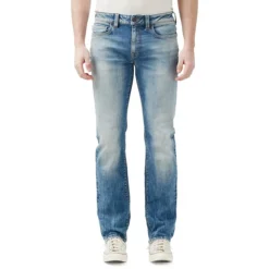 Straight 6 Veined And Contrasted Jeans
