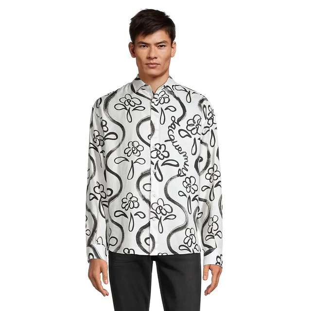 Jacquemus Water & Lemon-Graphic Gingham Shirt 1 Jacquemus Water & Lemon-Graphic Gingham Shirt