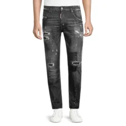 DSQUARED2 Skinny-Fit Distressed Patch Skater Jeans