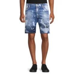DSQUARED2 Acid Wash Denim Shorts