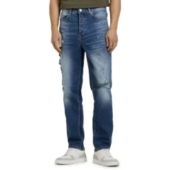 RIVER ISLAND Relaxed-Fit Medium Dressel Ripped Jeans