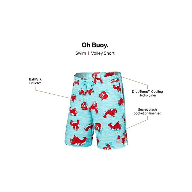 SAXX UNDERWEAR Oh Buoy 2N1 Lobster Lounger Volley Shorts 4 SAXX UNDERWEAR Oh Buoy 2N1 Lobster Lounger Volley Shorts - Image 4