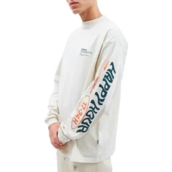 Dr. Denim Reno Oversized Printed-Detail Sweatshirt