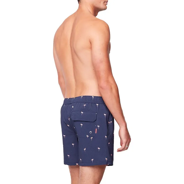 Flamingo-Print 2-In-1 Volley Swim Shorts 2 Flamingo-Print 2-In-1 Volley Swim Shorts - Image 2