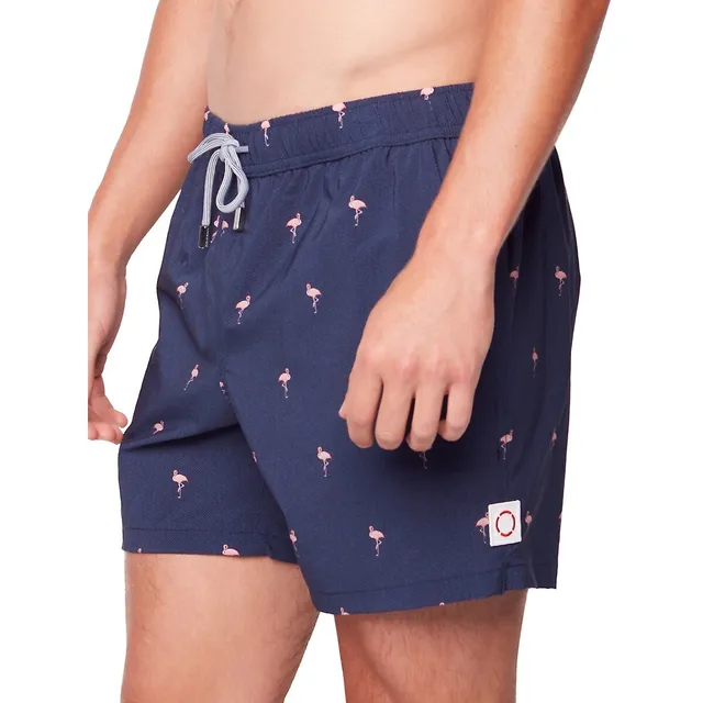 Flamingo-Print 2-In-1 Volley Swim Shorts 4 Flamingo-Print 2-In-1 Volley Swim Shorts - Image 4