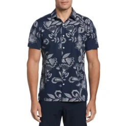 Perry Ellis Floral Short-Sleeve Shirt