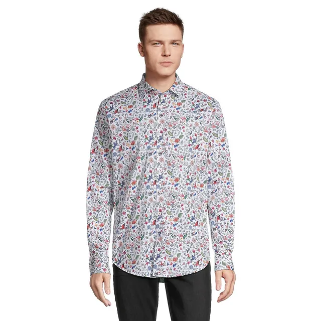 Flamingo-Print Shirt 1 Flamingo-Print Shirt