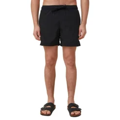 COTTON ON Solid-Colour Stretch Swim Shorts