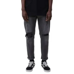 COTTON ON Relaxed-Fit Distressed Tapered Jeans