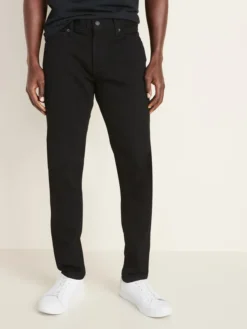 Old Navy Skinny Built-In Flex Black Jeans For Men