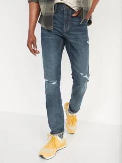 Old Navy Skinny Built-In Flex Ripped Jeans For Men