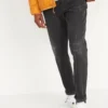 Old Navy Athletic Taper Built-In Flex Ripped Black Jeans For Men