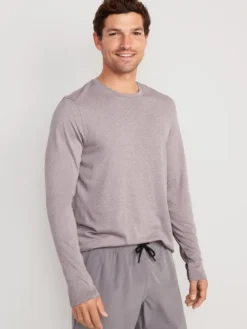 Old Navy Go-Dry Cool Odor-Control Core Long-Sleeve T-Shirt For Men
