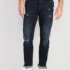 Old Navy Relaxed Slim Taper Built-In Flex Rip & Repair Jeans For Men