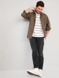 Old Navy Athletic Taper Built-In Flex Ripped Black Jeans For Men -Unde Clothing Shop https3A2F2Foldnavy.gapcanada.ca2Fwebcontent2F00522F5402F2532Fcn52540253.jpg 640x