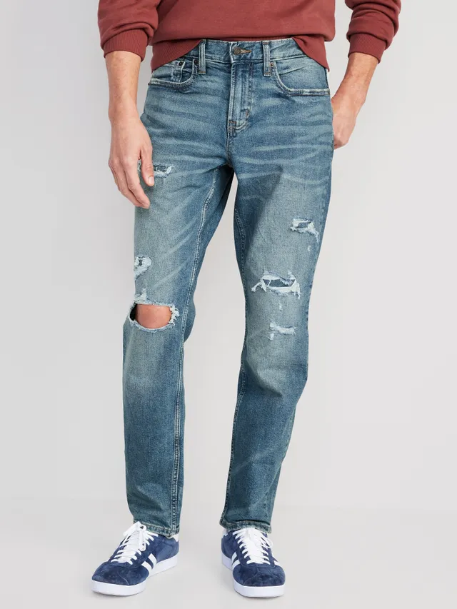 Old Navy Athletic Taper Built-In Flex Ripped Jeans For Men 5 Old Navy Athletic Taper Built-In Flex Ripped Jeans For Men - Image 5