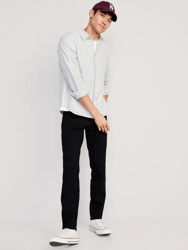 Old Navy Relaxed Slim Taper Built-In Flex Black Jeans For Men 3 Old Navy Relaxed Slim Taper Built-In Flex Black Jeans For Men - Image 3