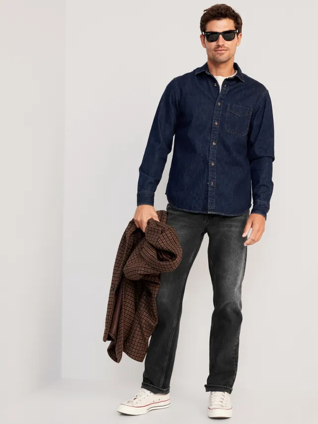 Old Navy 90s Straight Built-In Flex Black Jeans For Men 3 Old Navy 90s Straight Built-In Flex Black Jeans For Men - Image 3