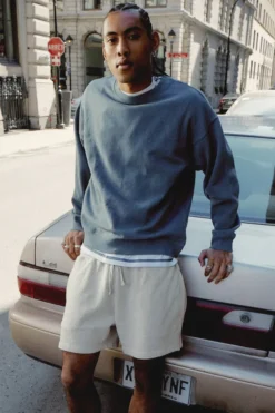 Ardene Man Classic Sweatshorts In Beige | Size | Polyester/Cotton | Fleece-Lined