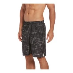 Nike Men's Logo Mashup Swim Volley Shorts 9" With Mesh Brief