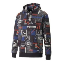 Puma Men's Classics 4823 All Over Print Pullover Hoodie