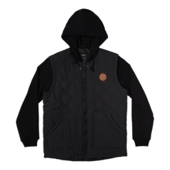 Rvca Men's Grant Puffer Full Zip Hoodie