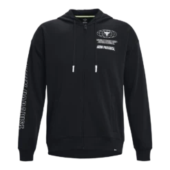 Under Armour Men's Project Rock Rival Full Zip Hoodie Cotton Blend