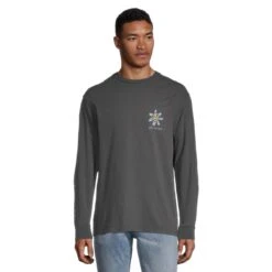 Vans Men's Trippy Grin Floral T Shirt Long Sleeve Crew Neck